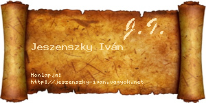 Jeszenszky Iván névjegykártya