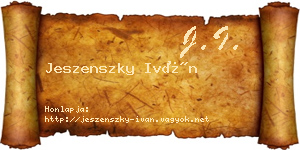 Jeszenszky Iván névjegykártya